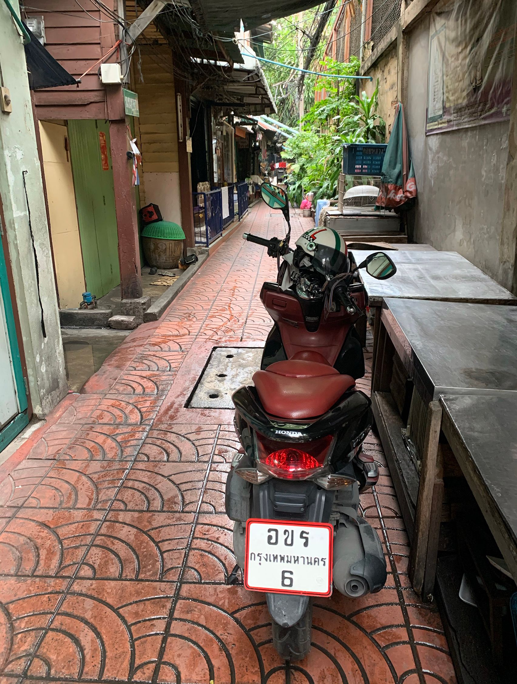 Small alley with tiled streets