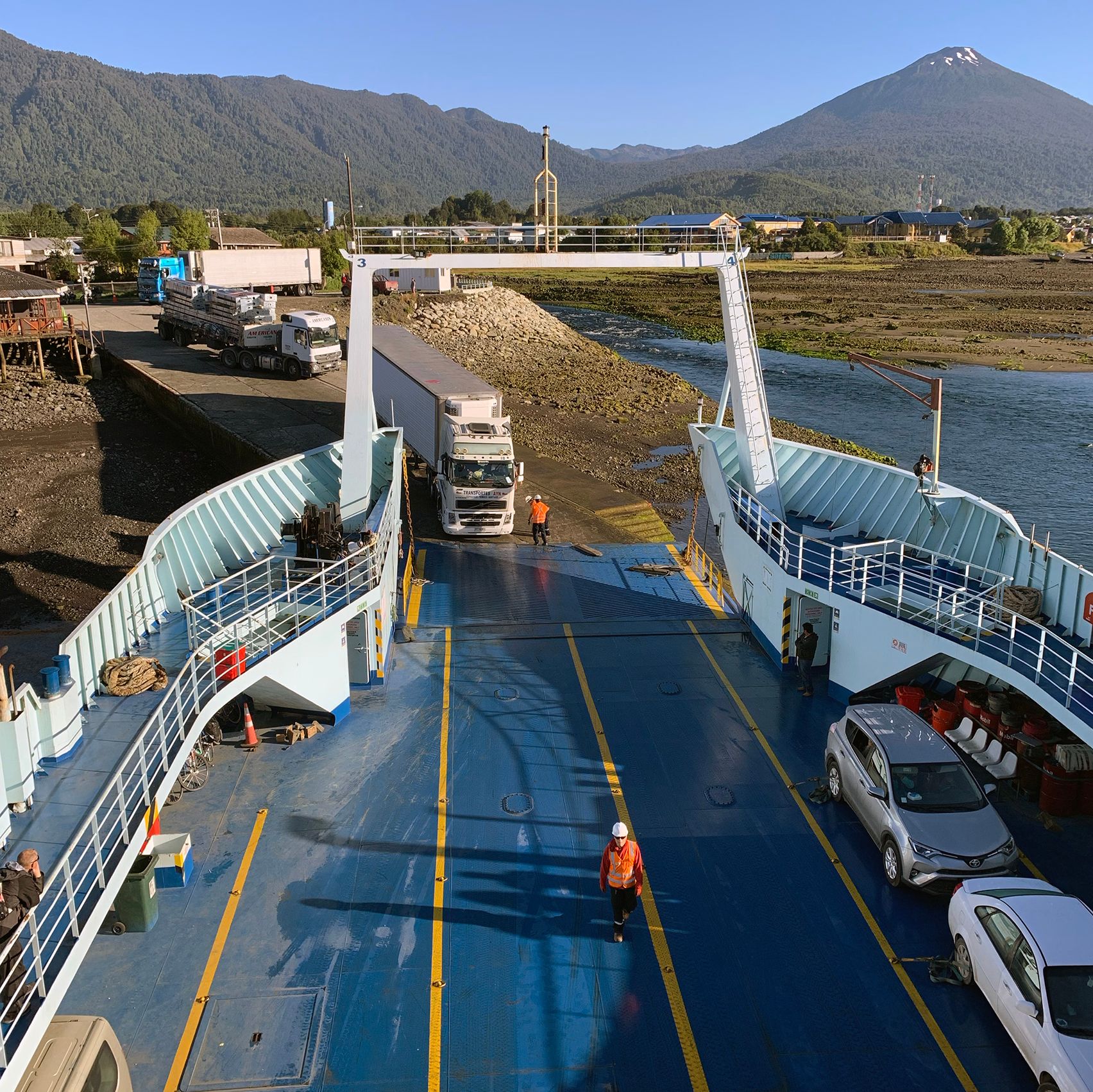 Ferry loading cars