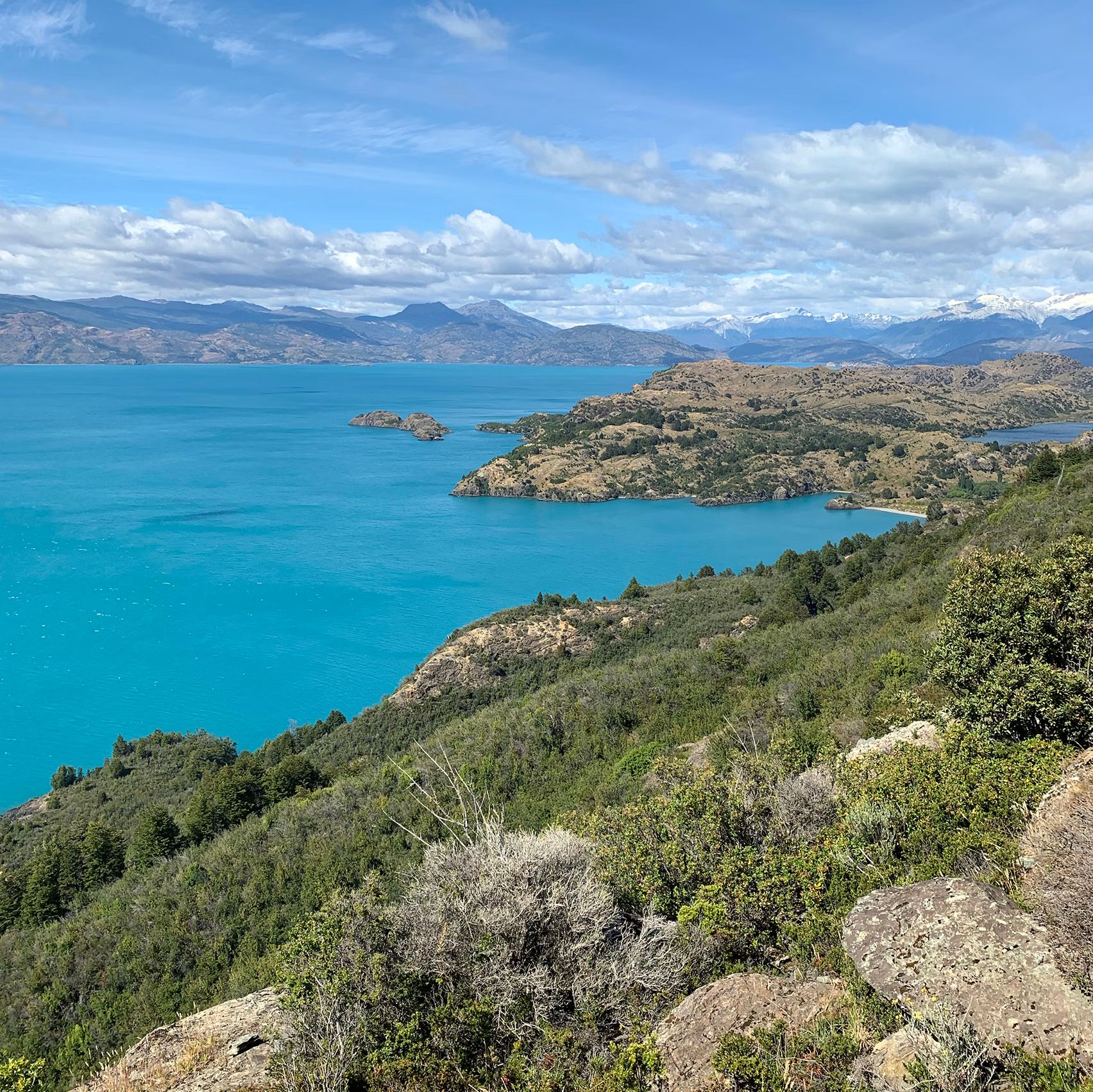 Forward view of lake from above