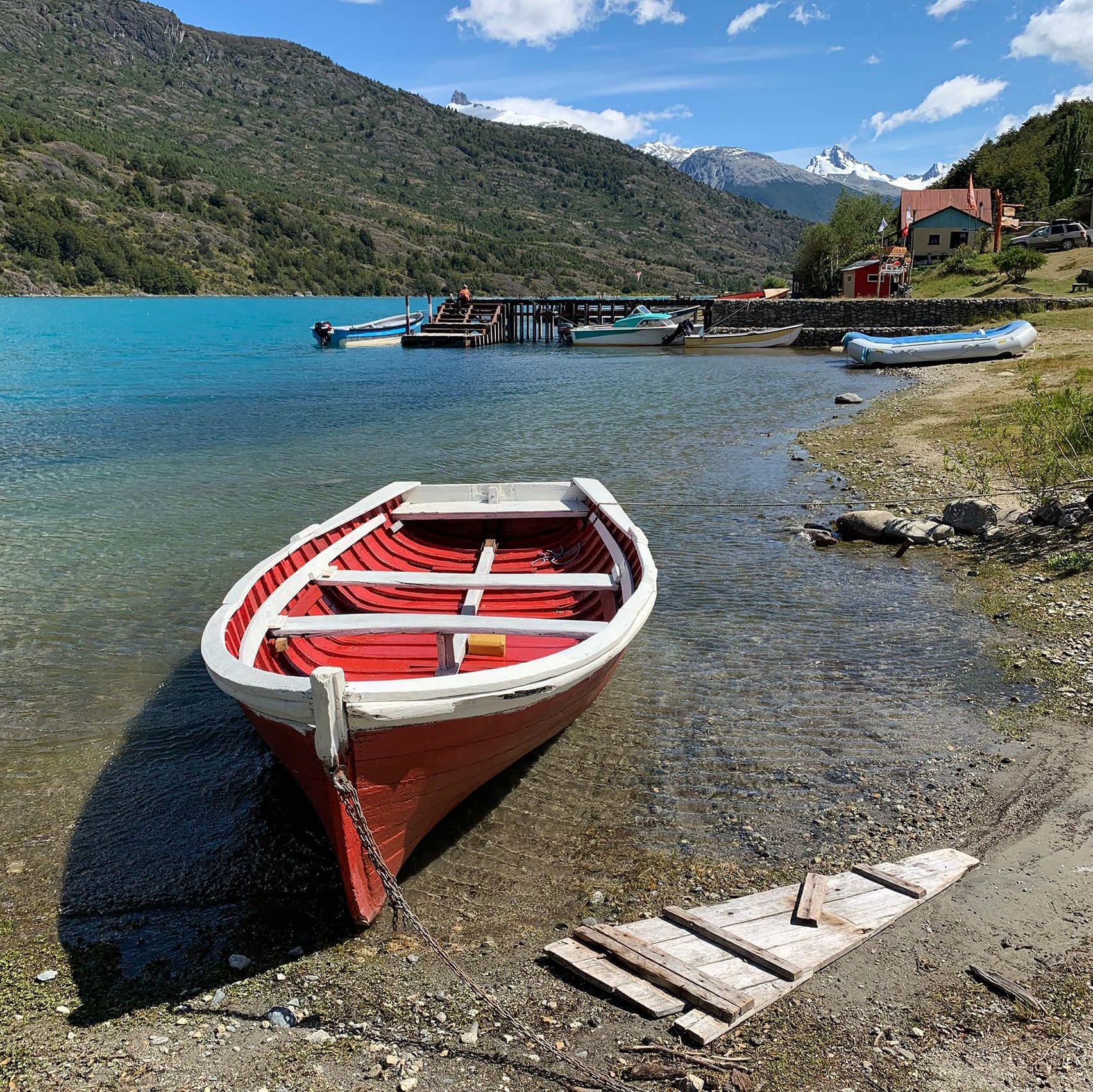 Descending switchback road
