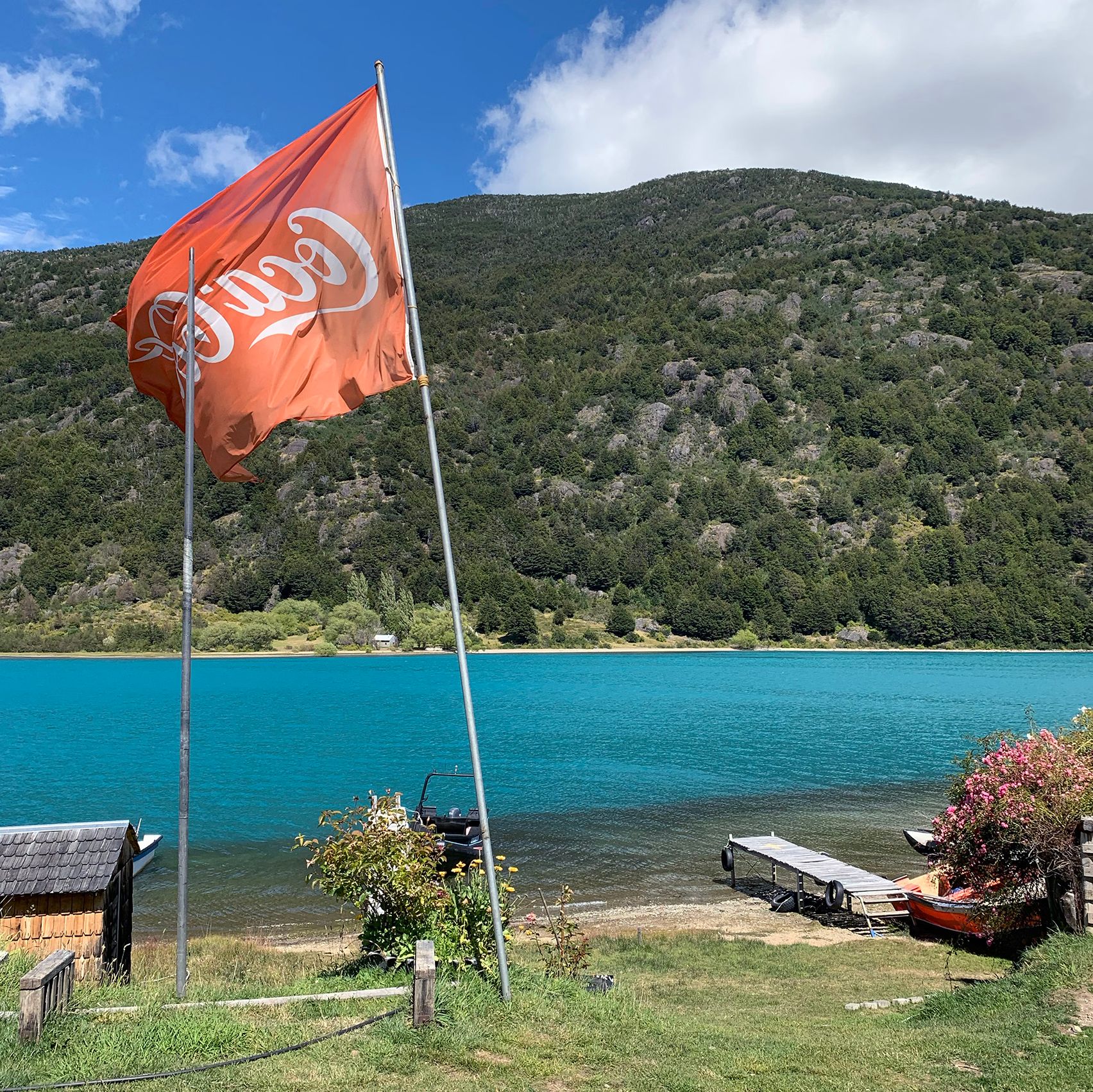 Descending switchback road