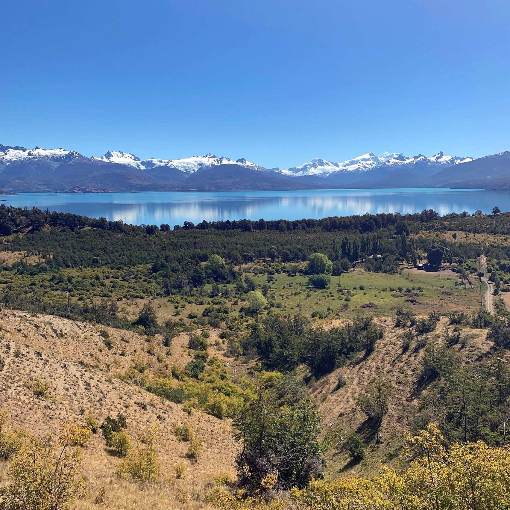 Lake with mountain reflections