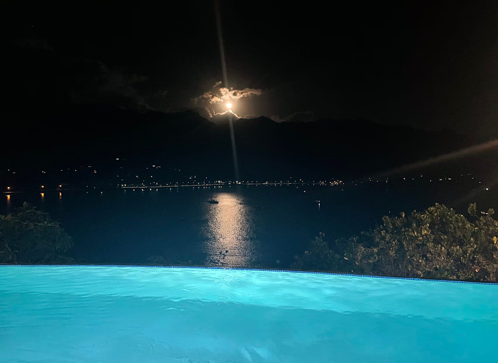Nuku Hiva night bay view