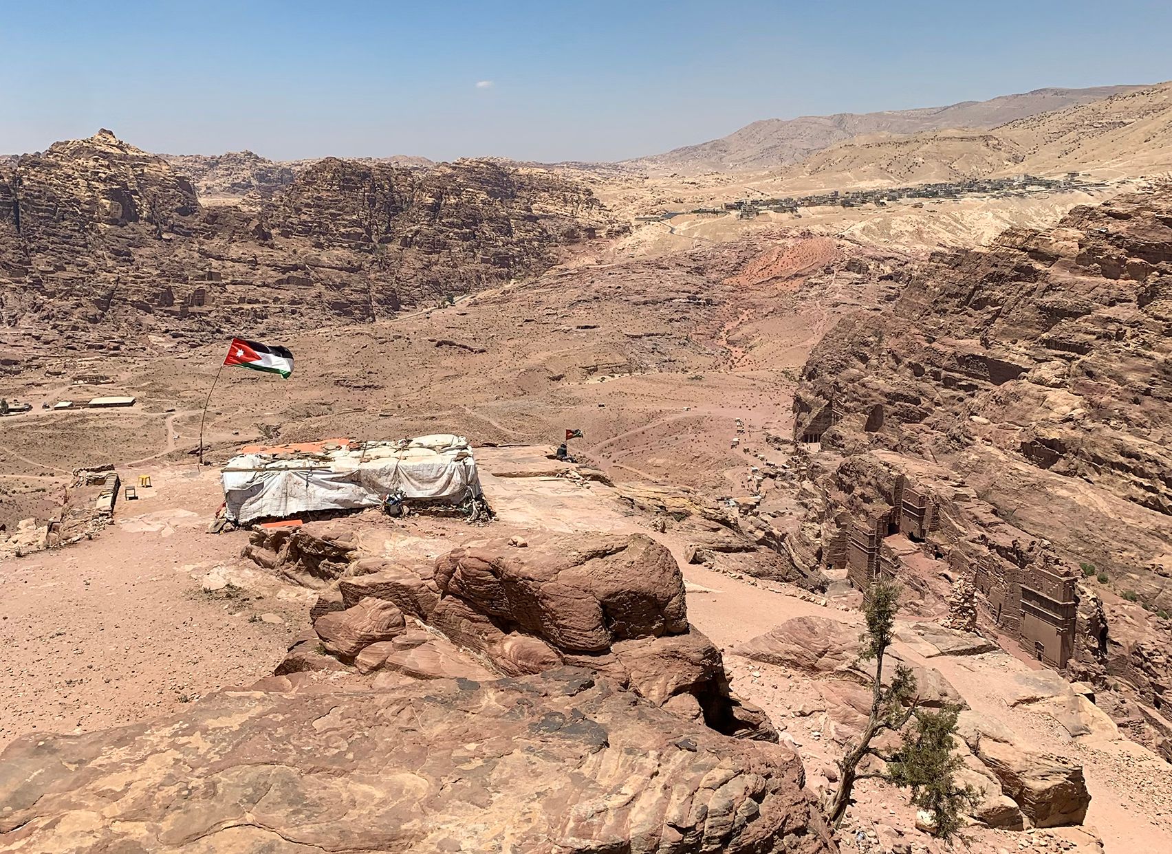 View of a hotel patio