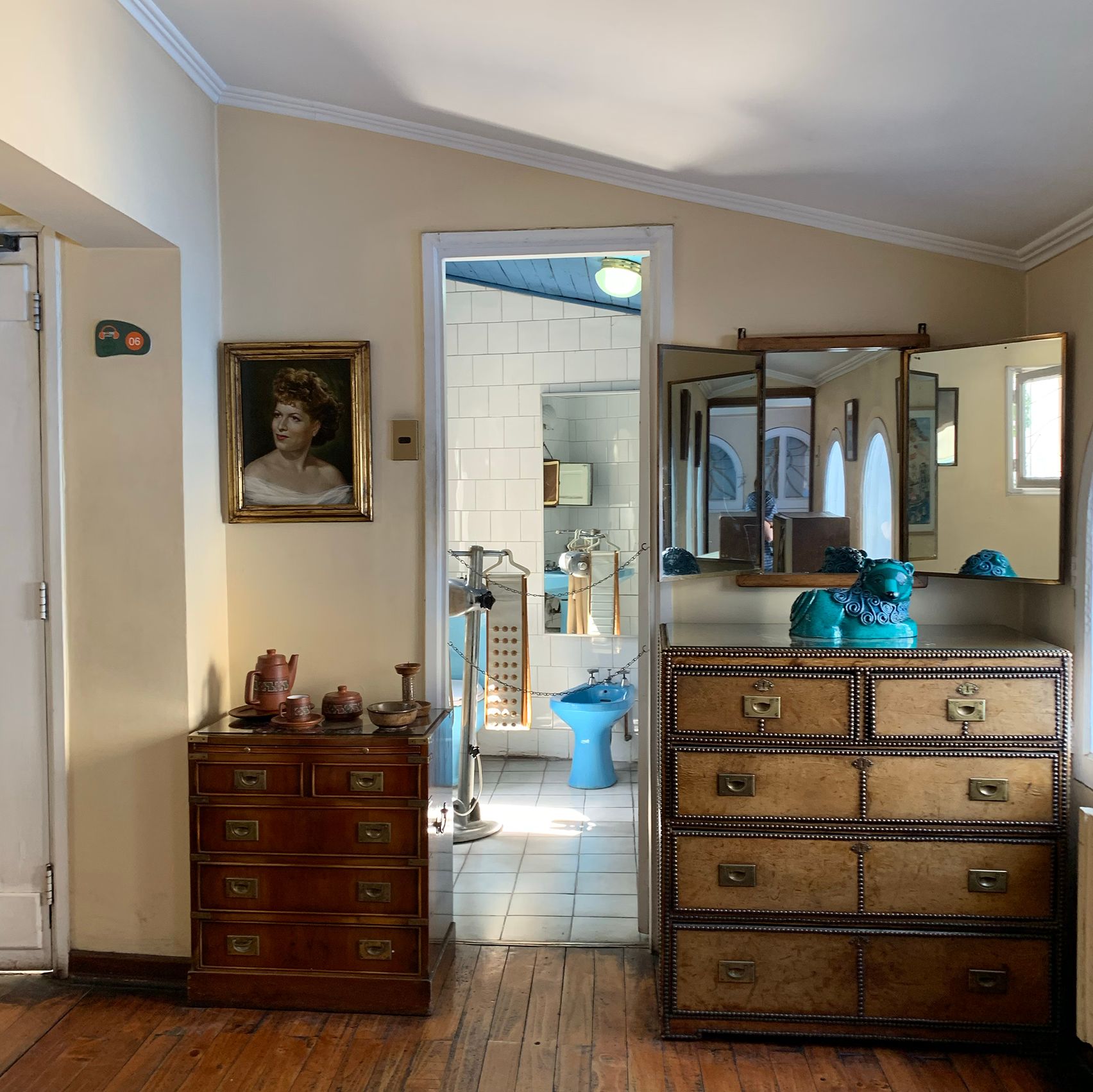 Bedroom and bathroom