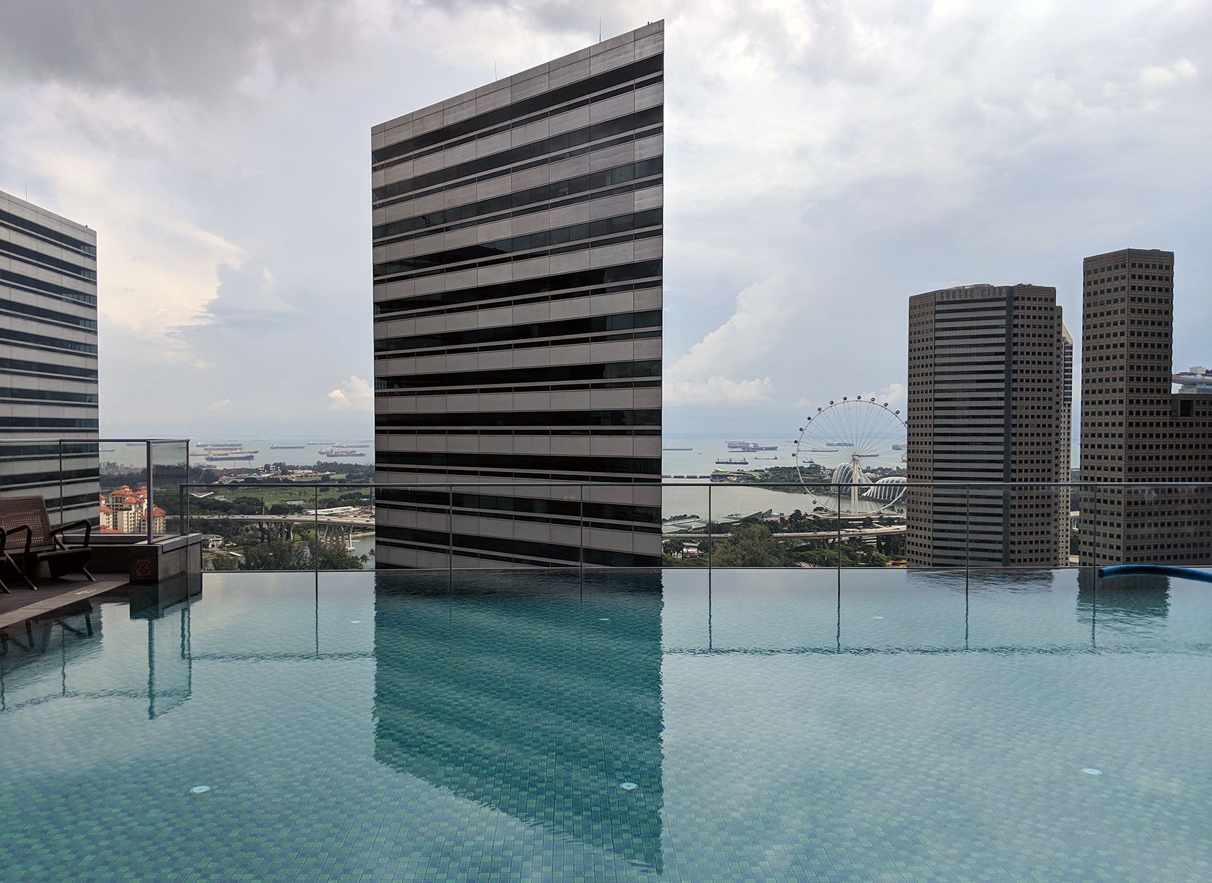 Pool view from hotel